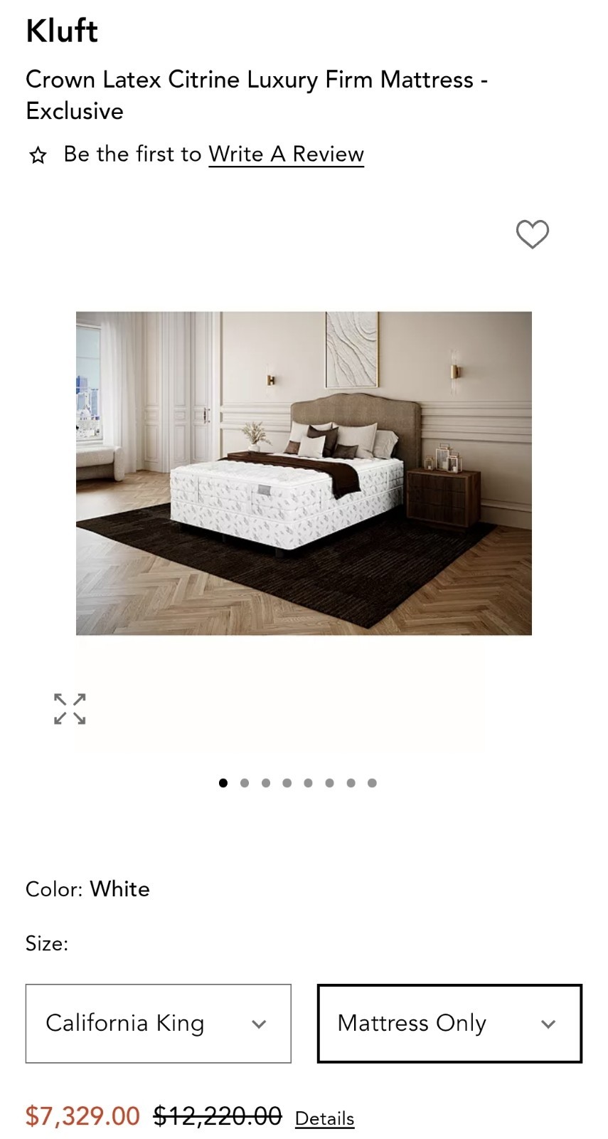 Kluft Crown Latex Emerald Luxury Firm Mattress CAL-KING SIZE
