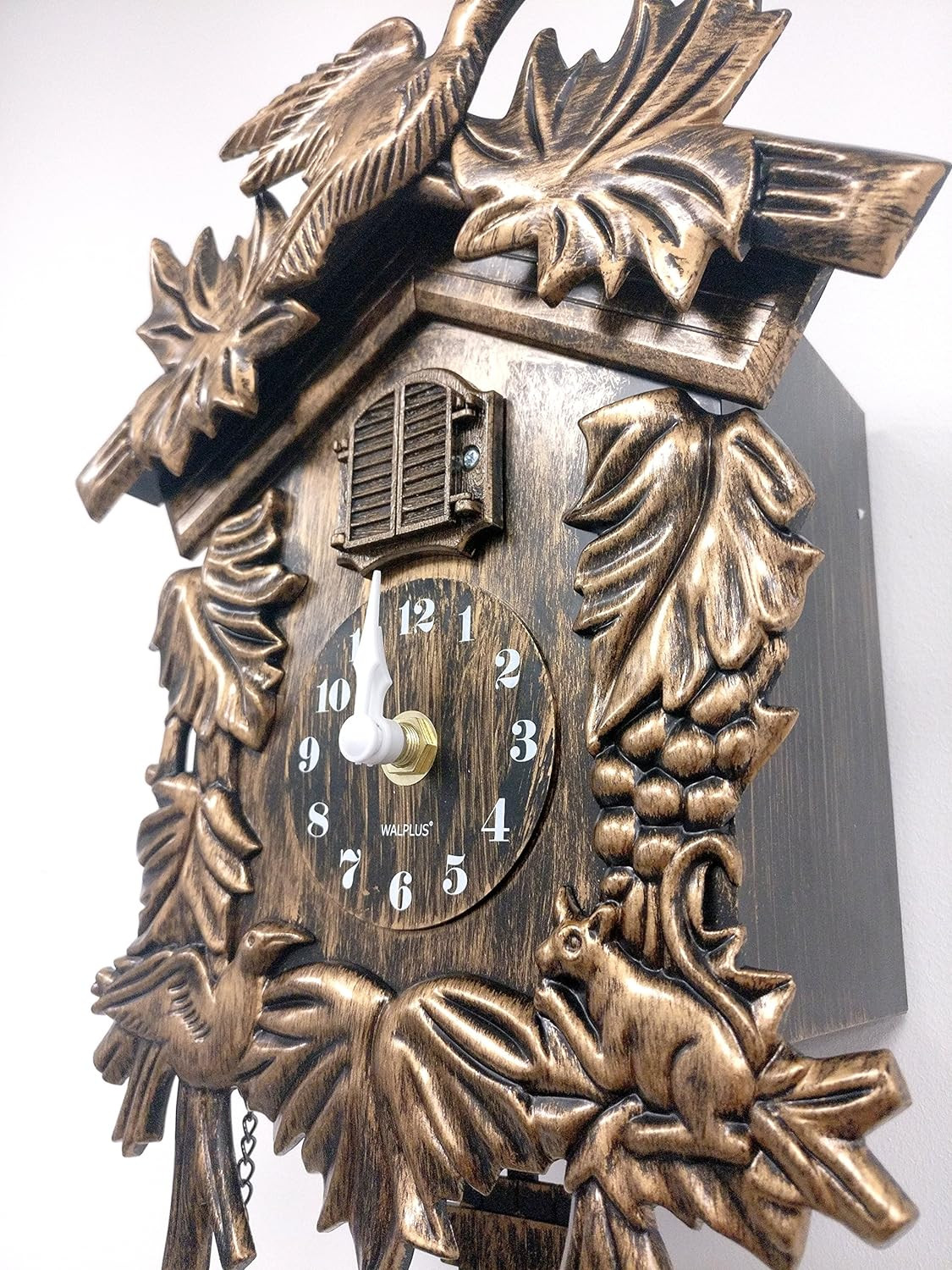 Chiming Classic Brown Vintage Cuckoo Wall Clock Hanging Bird Clock Home Decor Ch