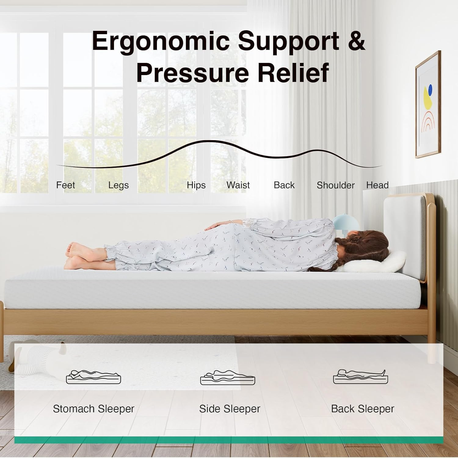 Novilla 8 Inch Full Size Mattress, Memory Foam Mattress Full with Cooling Comfor