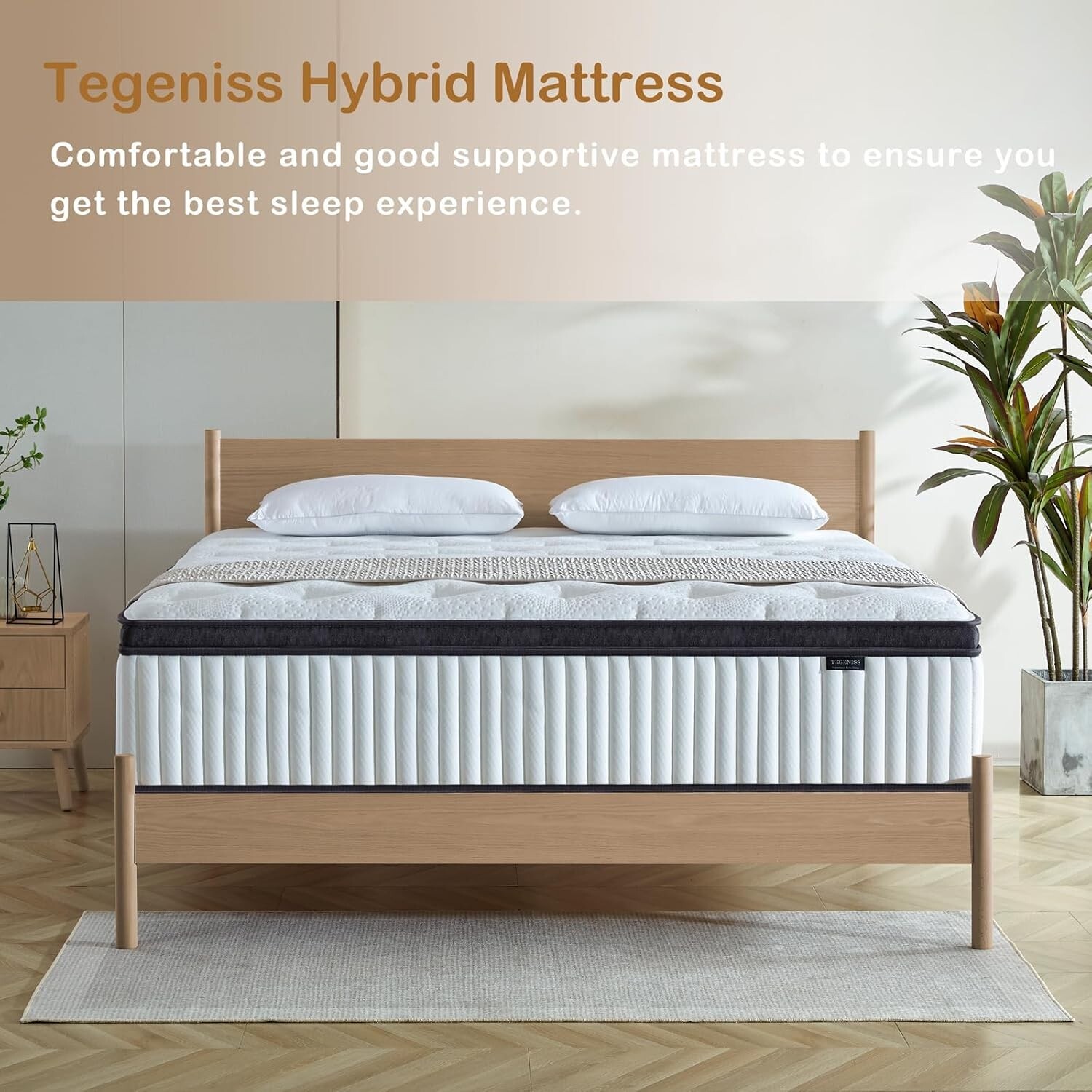 King Size Mattress, 14 Inch King Size Memory Foam Mattres in A Box for Comfort S