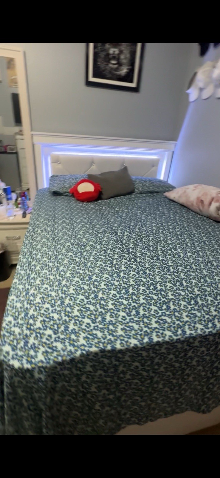 White/Black Geometric Pattern Mattress, Rectangle, Adults Bedroom