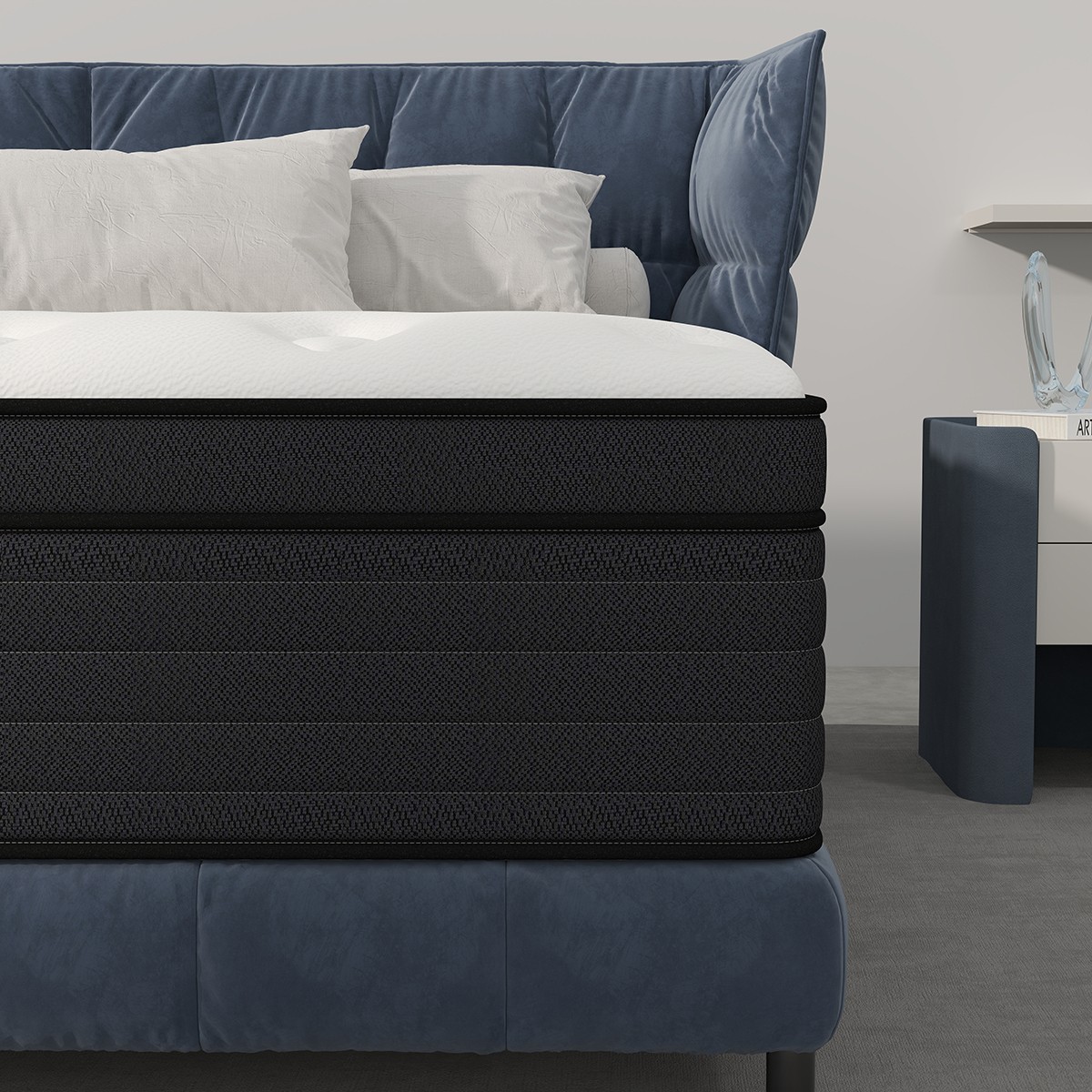 14″ Twin Full King Queen Size Mattress Hybrid Spring Memory Foam Bed in a Box