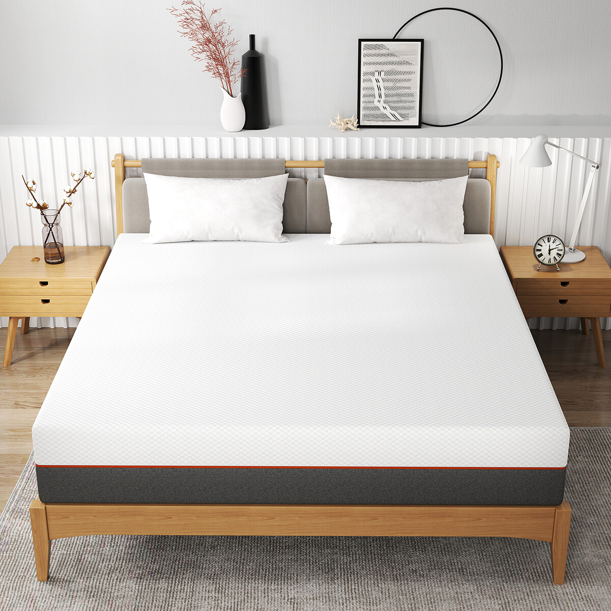 10″ Gel Memory Foam Mattress In A Box Twin Full Queen King Reversible Mattresses