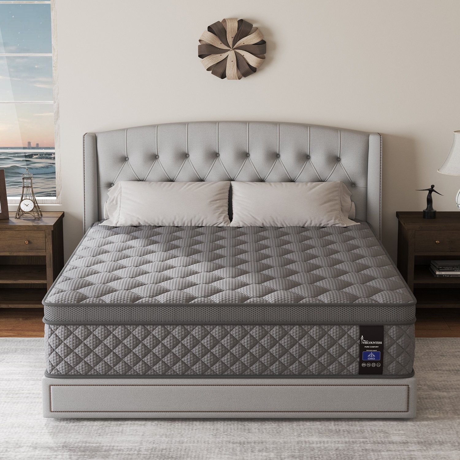 10″ Twin Full Queen King Size Mattress in a Box Hybrid Spring Gel Memory Foam