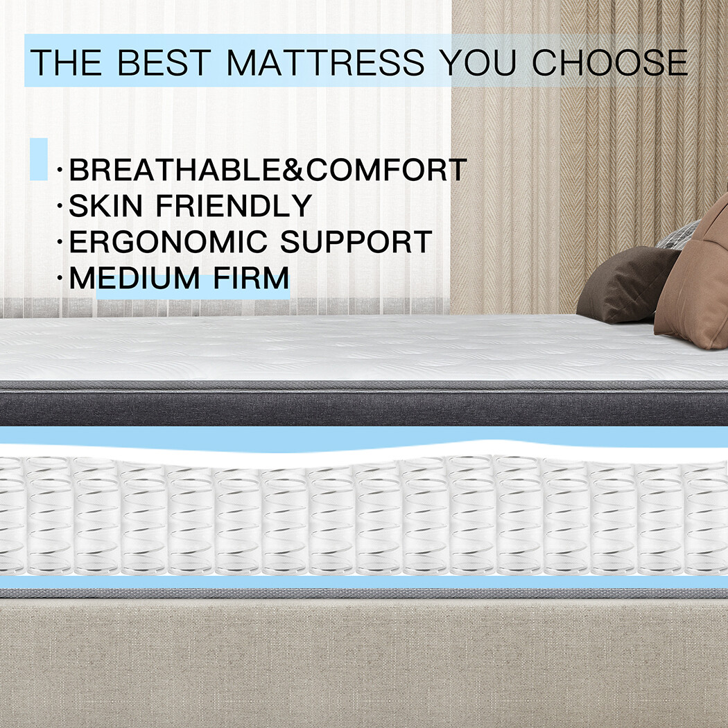 12” Mattress Memory Foam Hybrid Spring Twin Full Queen King Luxury Bed in a Box