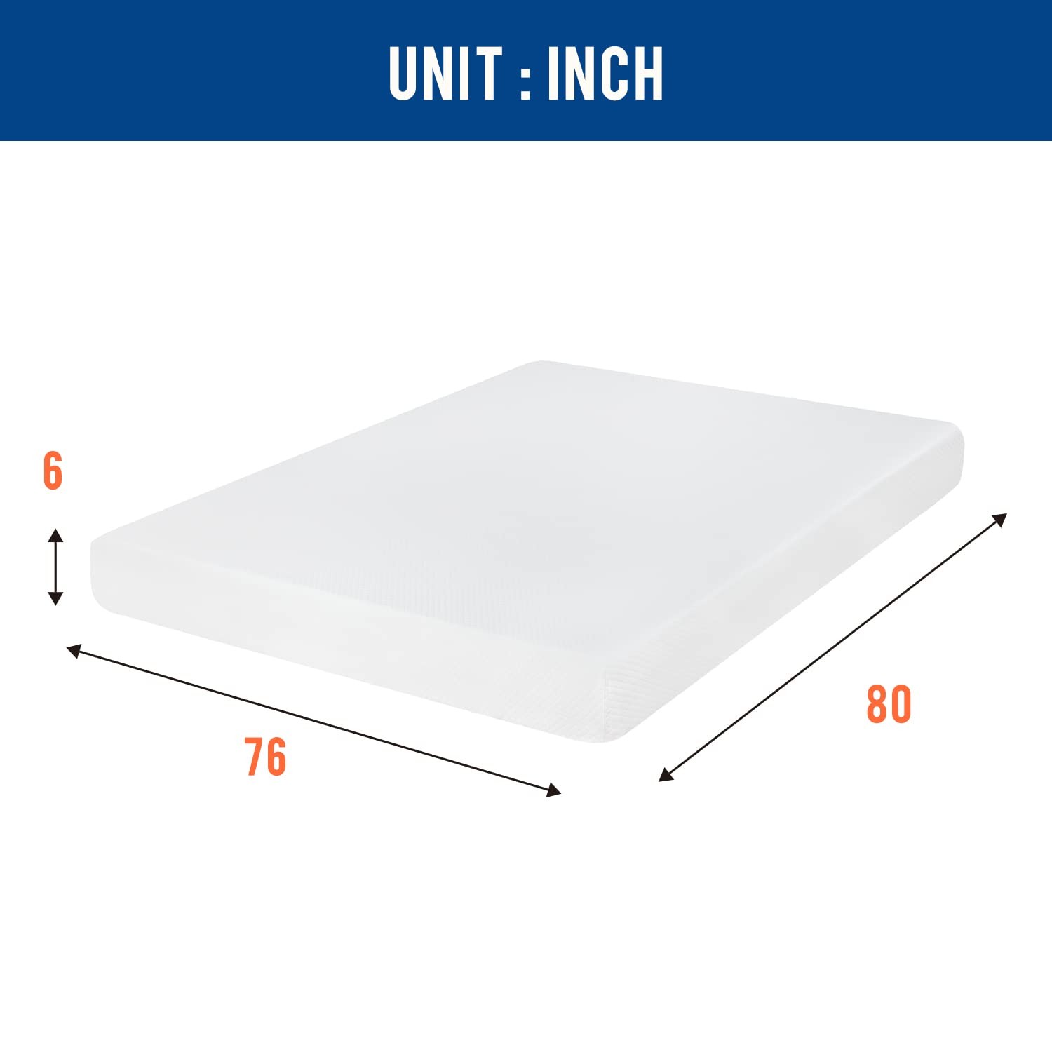 Colchon De Espuma Viscoelastica King Size 6 Pulgadas Para Cama Adulto En Oferta‏