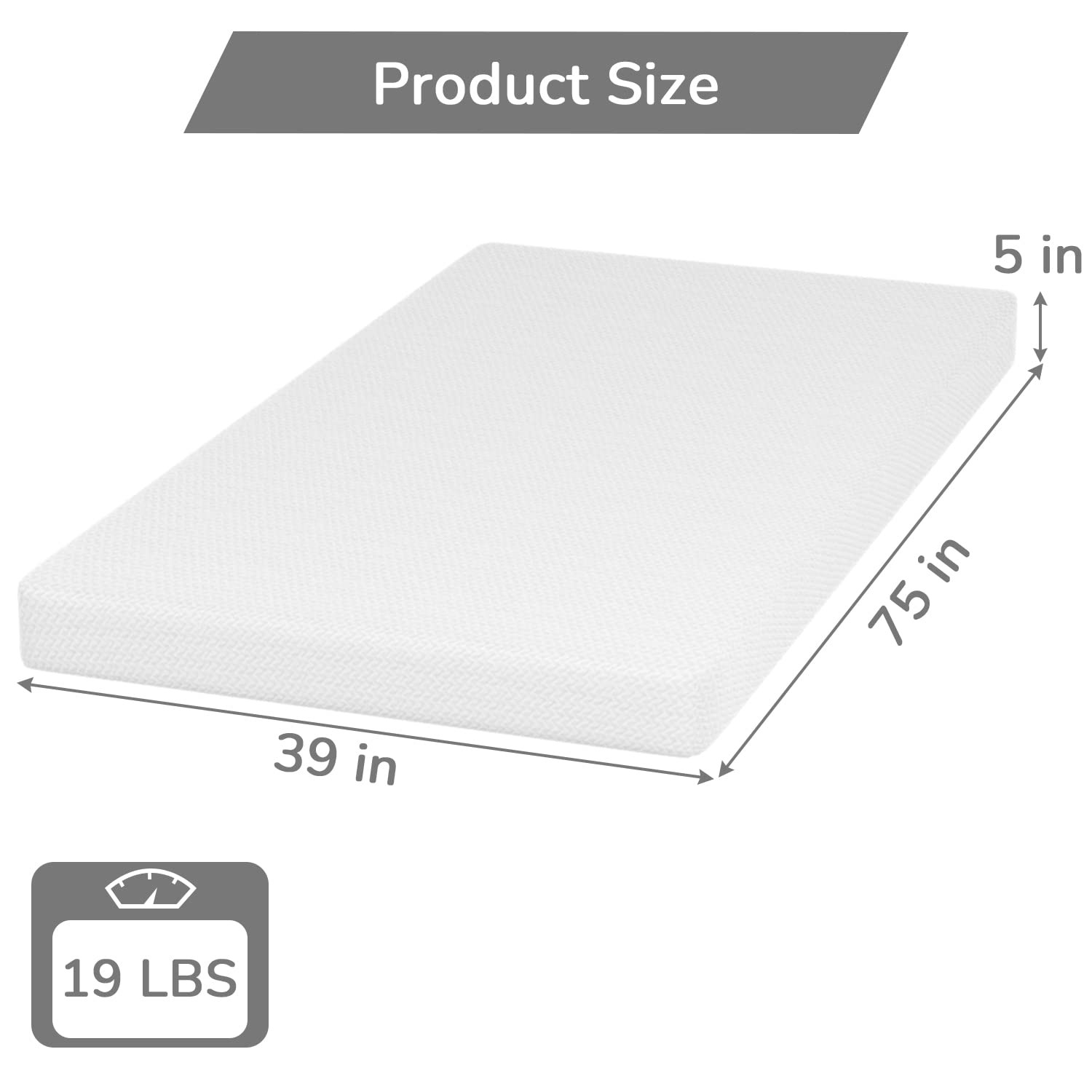 | Twin Mattress | 5 Inch | Green Tea Gel Memory Foam | Medium Firm Feel | Bed…