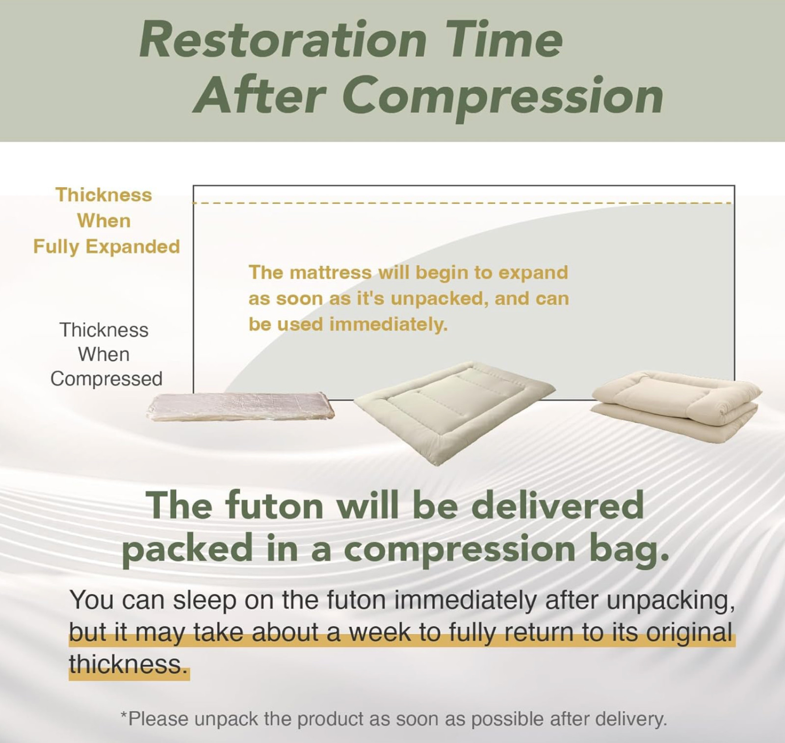 Japanese Futon Floor Mattress, Firm-Core SHIKIBUTON, Made in Japan, Twin XL