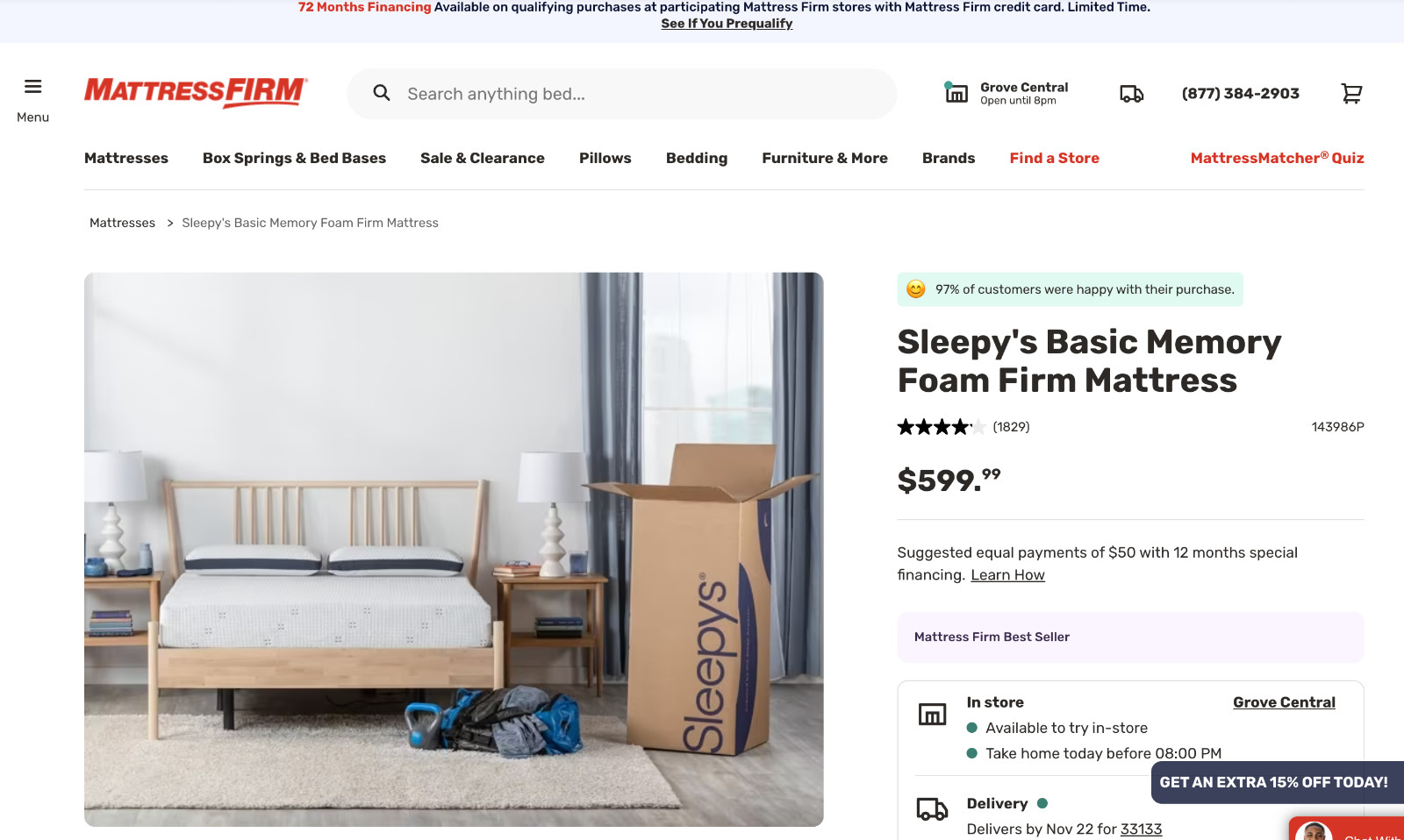 sleepy’s mattress full size firm memory foam