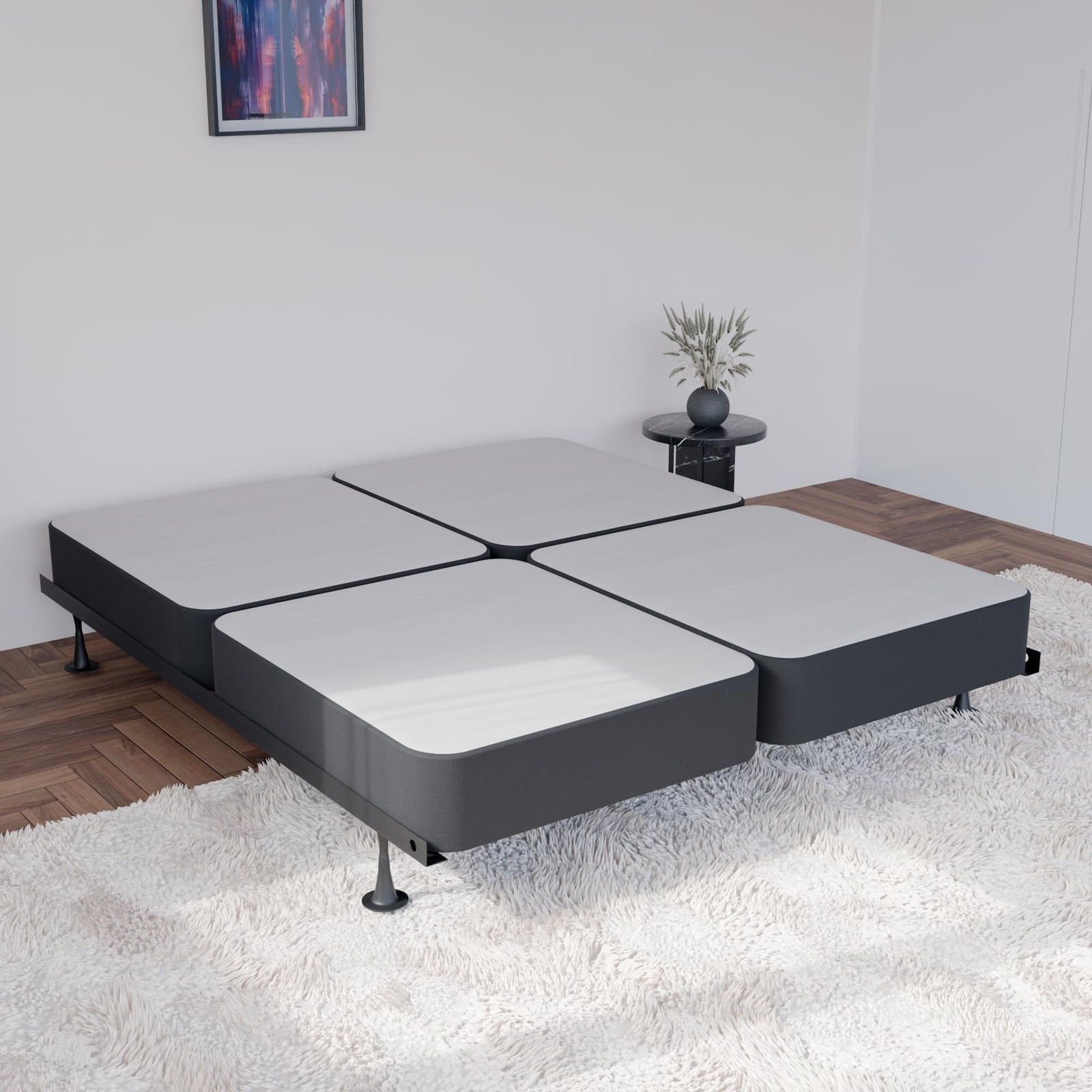 , 4-Inch Sturdy Wood Spring for Mattress – Durable and Fully Assembled, Natur…