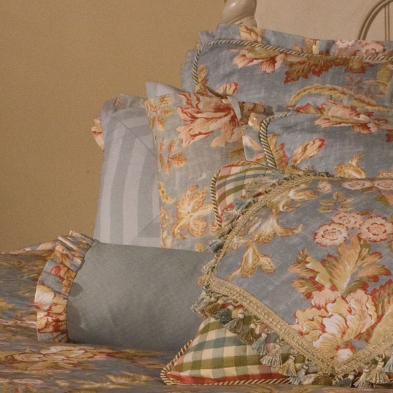 AICO Tricia 13-pc King Comforter Set in Spa