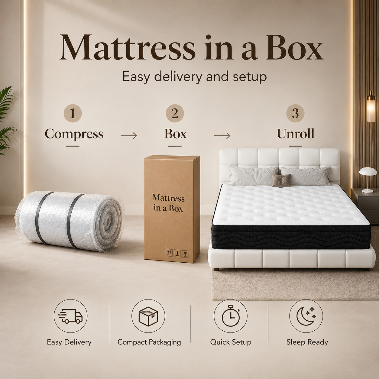 10 Inch King Gel Memory Foam Mattress Medium Firm Cooling Pressure Relief