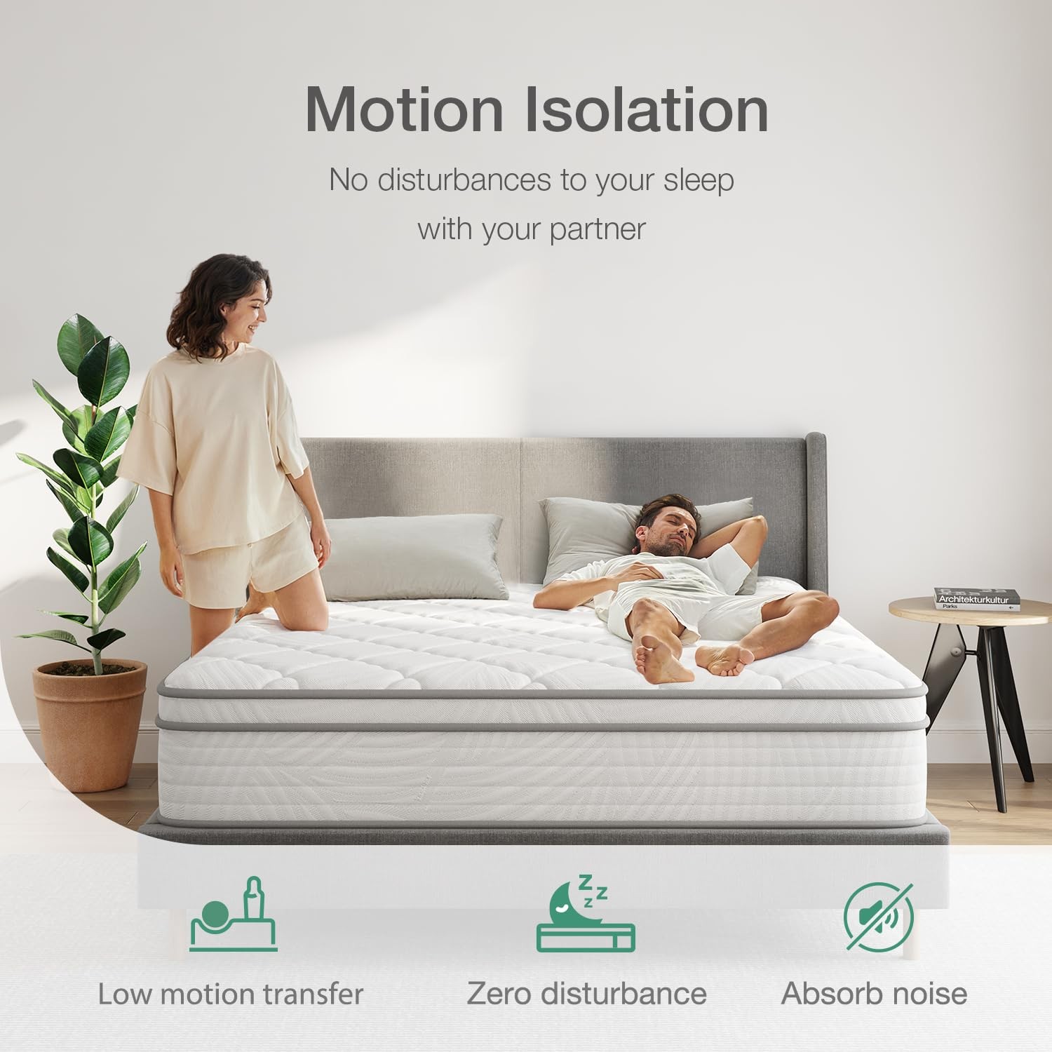 10 inch Full Mattress, Hybrid Mattress Full Size with Comfortable Foam & Indi…
