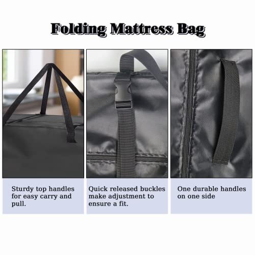 Folding Mattress Storage Bag for Tri Fits for 6″ Full Mattress (58×26×18 Inch)
