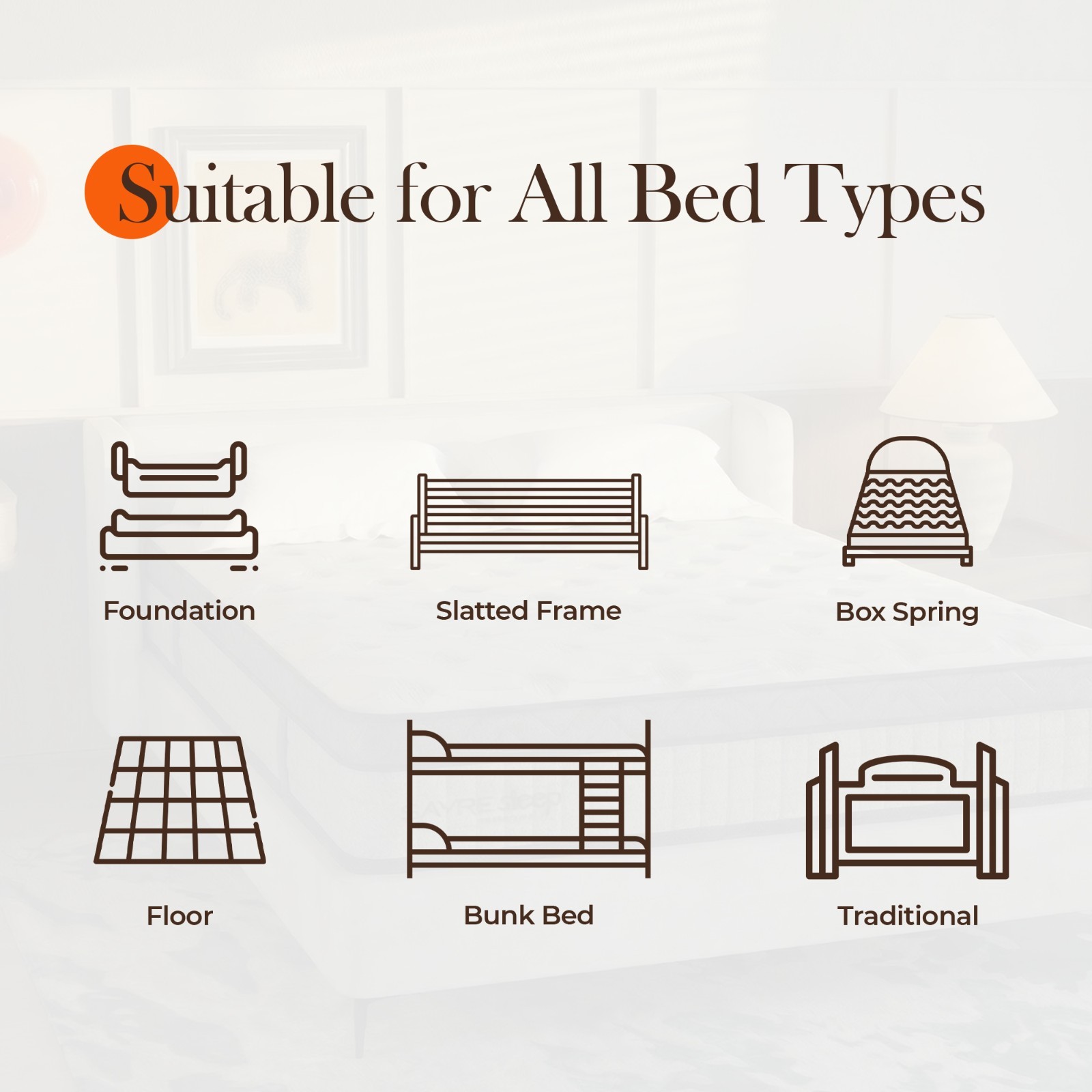 Sayre Sleep Hybrid Mattress 10″ 12″ Medium Firm Memory Foam Coil Support