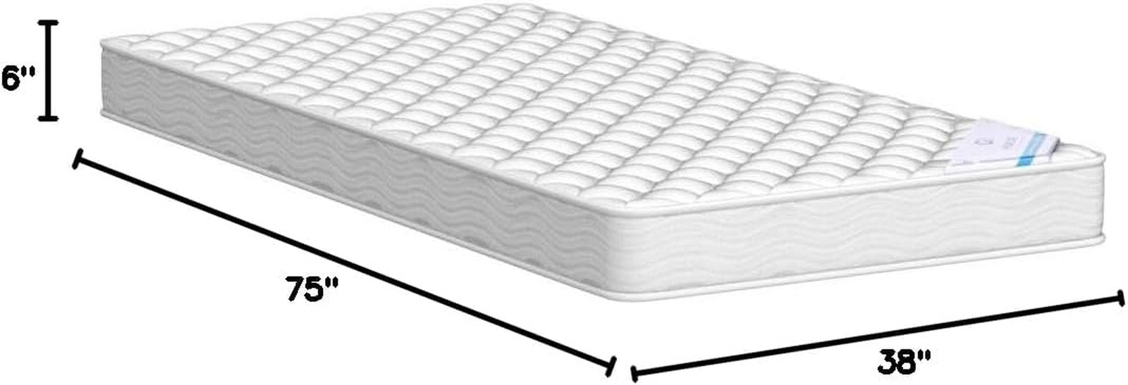 Home Life 6 Inch Twin Bed Mattress – Hybrid Euro Top Comfort Sleep – Eco-Friendl