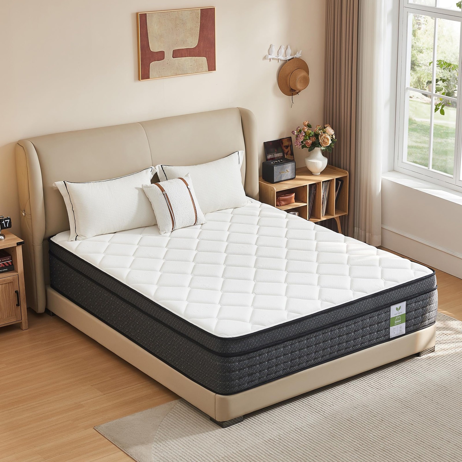 10 Inch Full Mattress: Medium Plush Hybrid Full Size Mattress with Memory Foa…