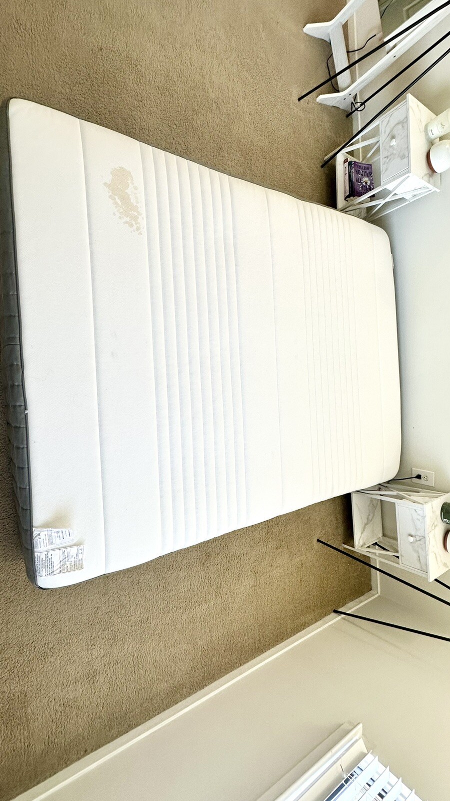 HAUGSVÄR Hybrid mattress, medium firm/dark gray, mattress