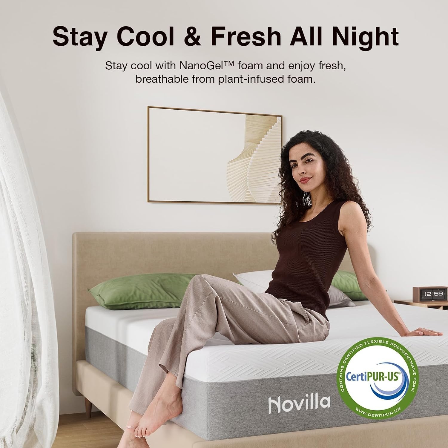 Certified 10-Inch Twin Gel Memory Foam Mattress for Cooler, Healthier Sleep