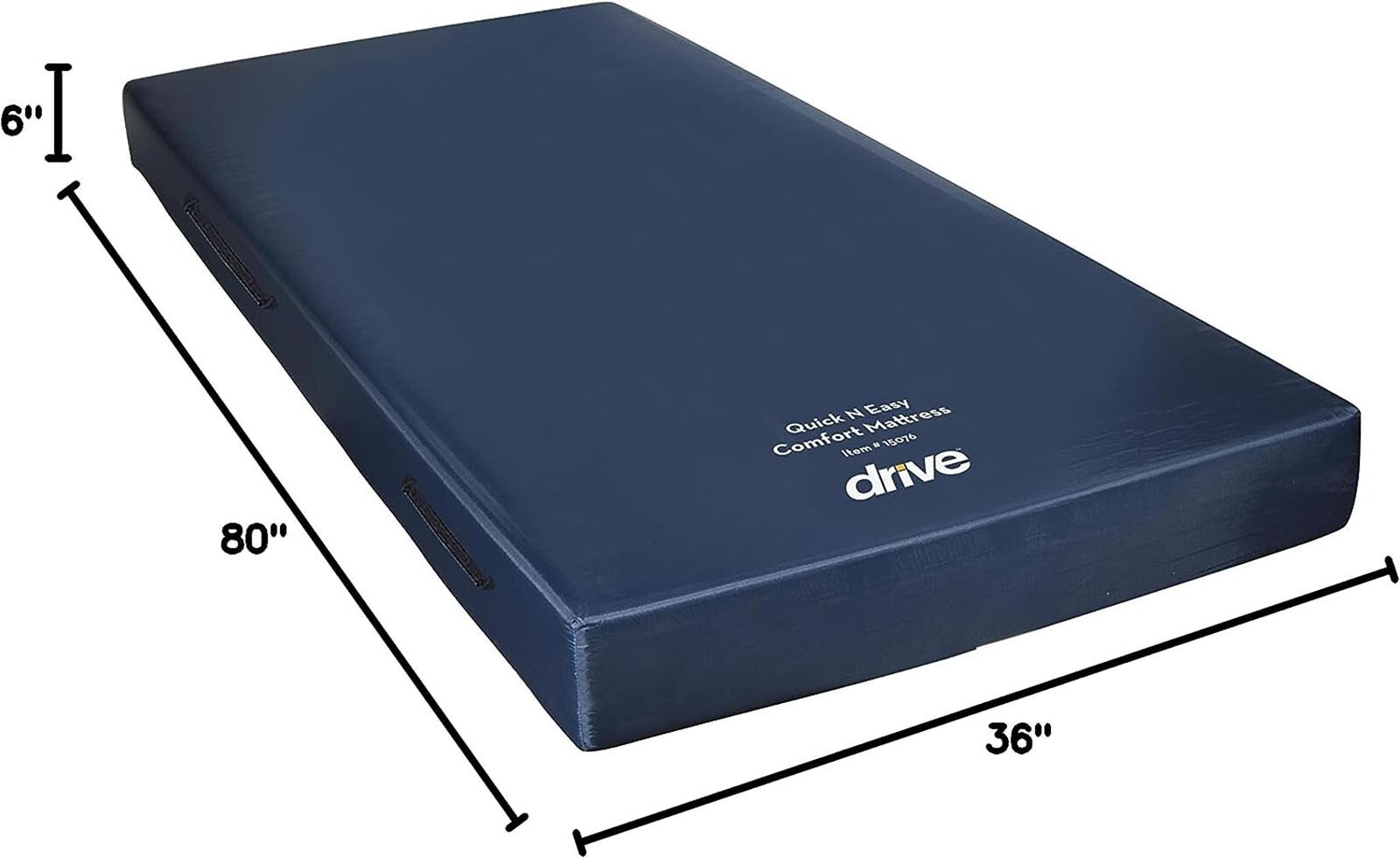 Hospital Medical Bed Mattress Twin XL Blue Water Resistant Non Slip Home Foam