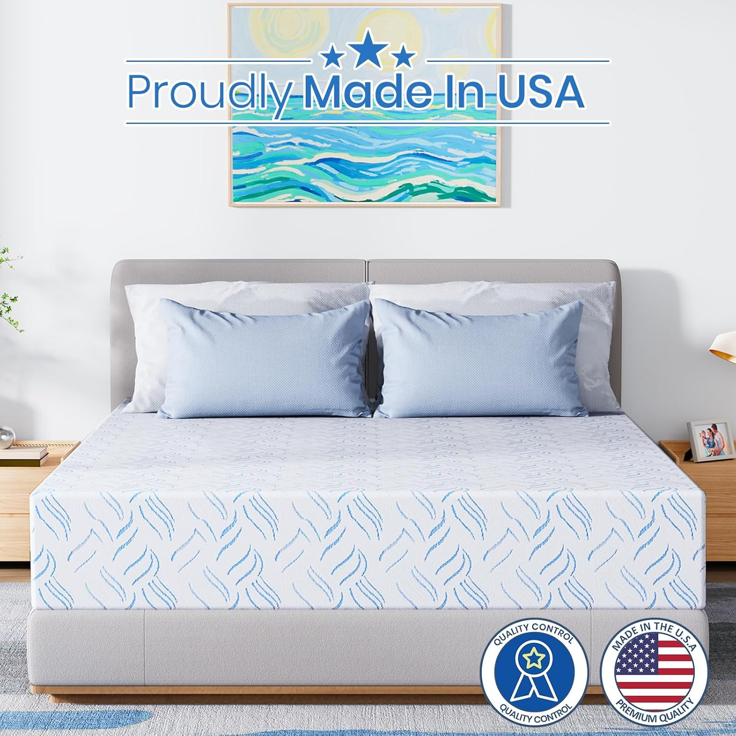 Full Size Memory Foam Mattress, 12 Inch Cooling Gel Bed in a Box, Foam Mattress