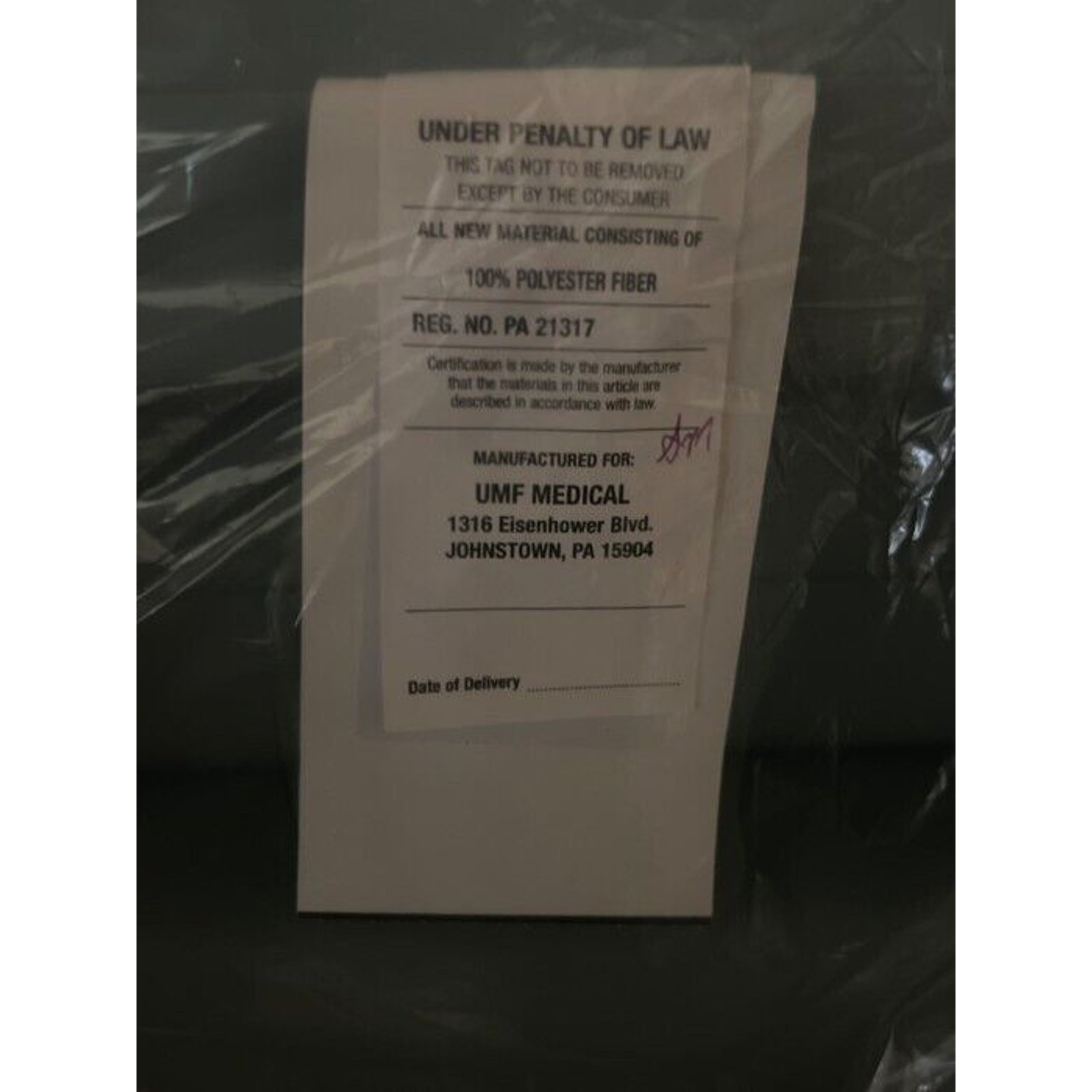 UMF Medical Mattress, Green 8571, 35” W x 79” L x 4” D