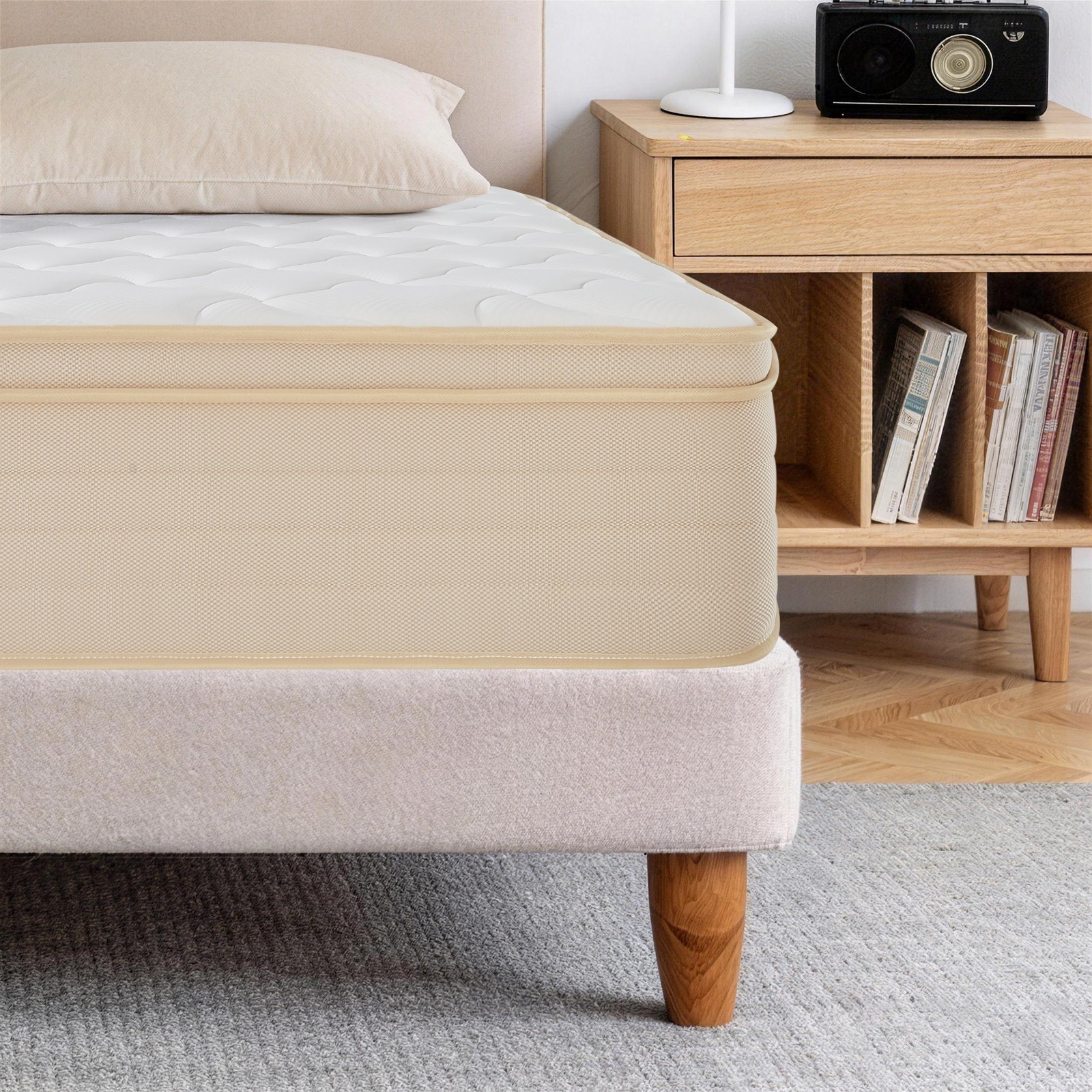 10″12″ Gel Memory Foam Hybrid Spring Mattress in a Box Twin Full Queen King Size