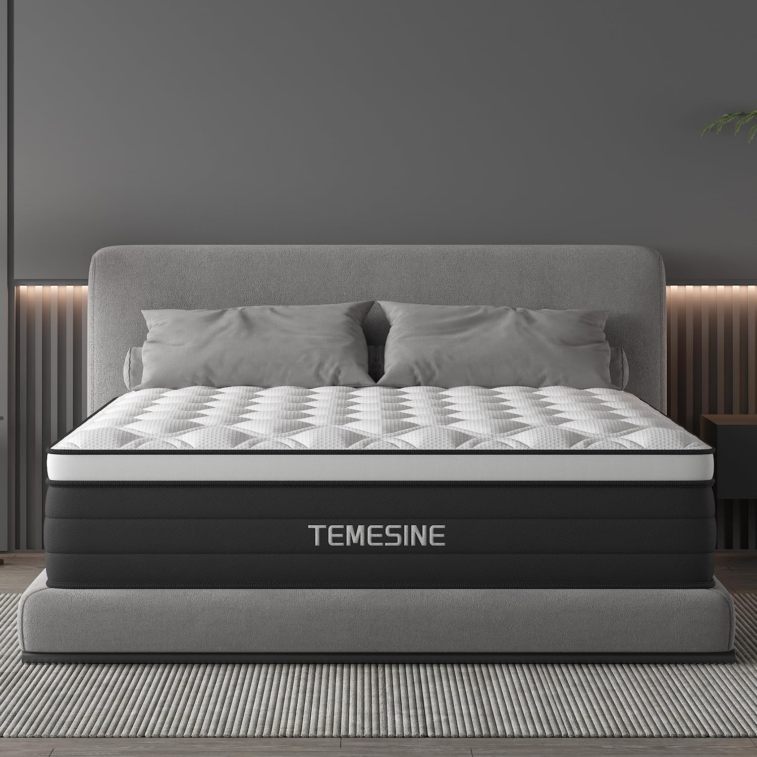 14″ Queen Hybrid Mattress – Gel Memory Foam, Pocket Springs, Medium Firm
