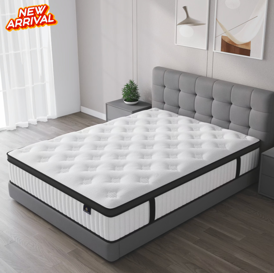 10″ Colchon Queen Gel Memory Foam Hibrido Cama Queen Mattress Medium Firm Hybrid