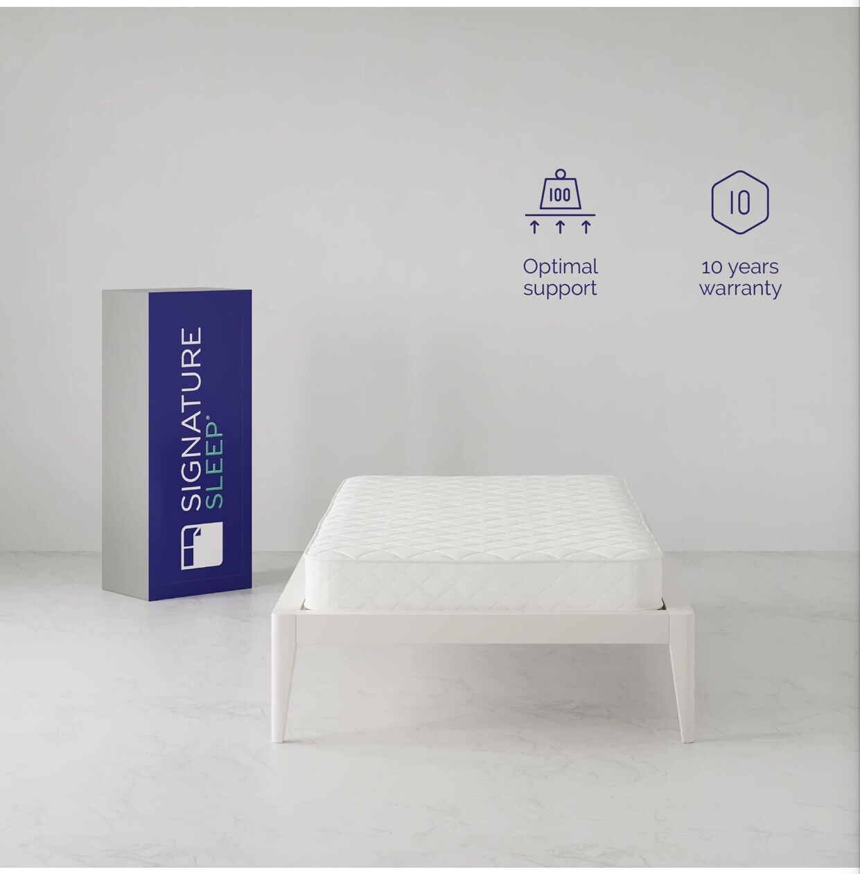 Signature Sleep Choice 6” Bonnell Coil Mattress in a Box – Twin