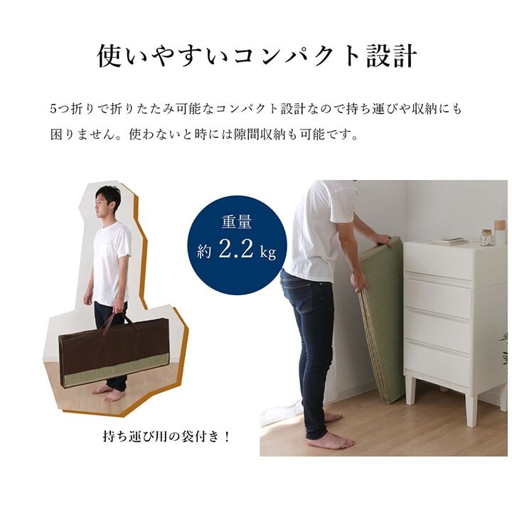 Igusa Tatami Mattress Mat Floor Compact Foldable Odor Control Japan