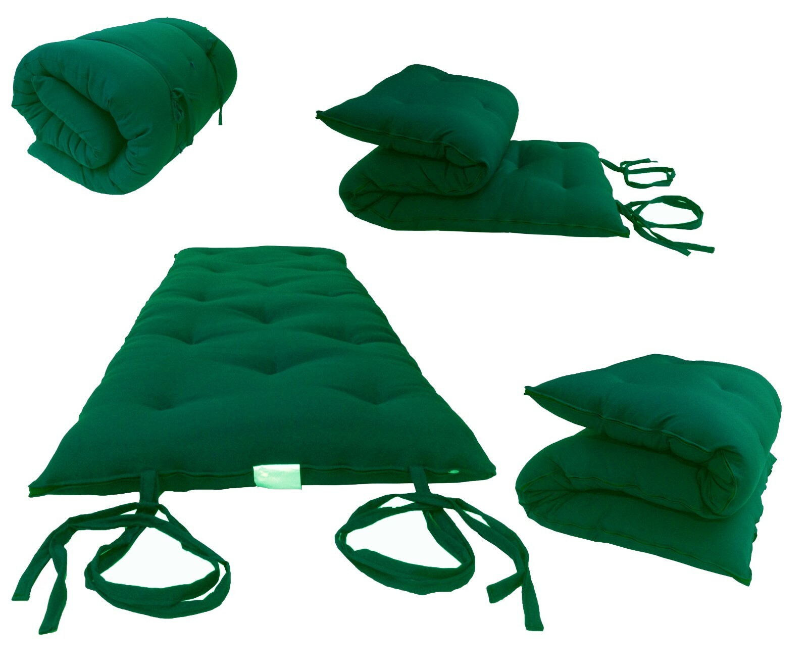 Queen Size Floor Rolling Futon Mattresses, Sleepover Cotton Pads 3x60x80 Hunter