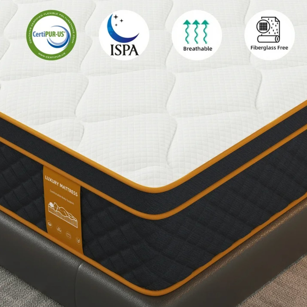 Queen 12 Inch Hybrid Memory Foam Mattress Medium Firm Bed Colchon Queen Bedroom