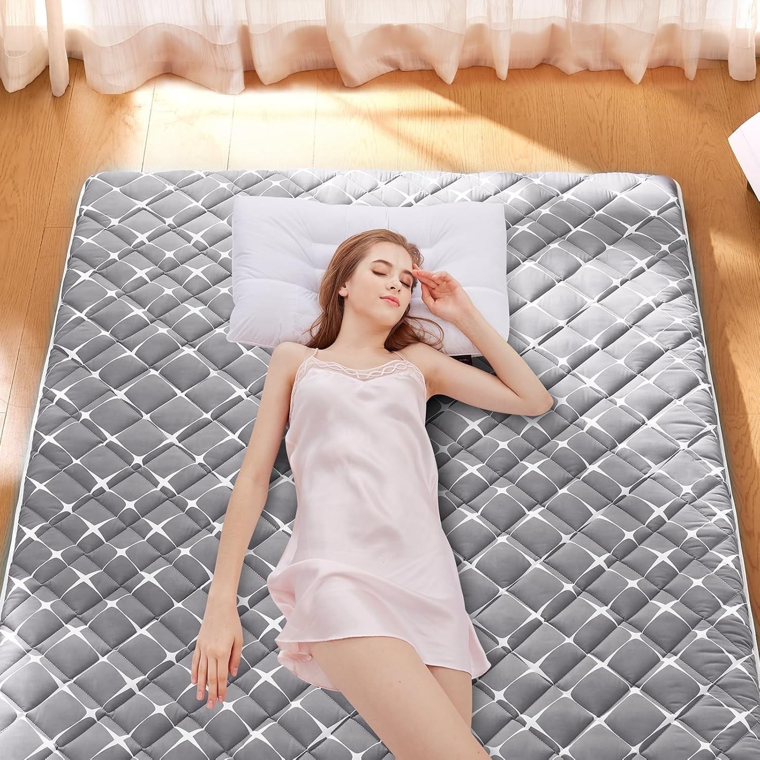 Comfort Upgraded Queen Futon Mattress – High Density Foam with Microfiber Cover