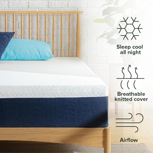 ZINUS 10 INCH KING COOLING COMFORT HYBRID MATTRESS MEDIUM FIRM 0 WHITE