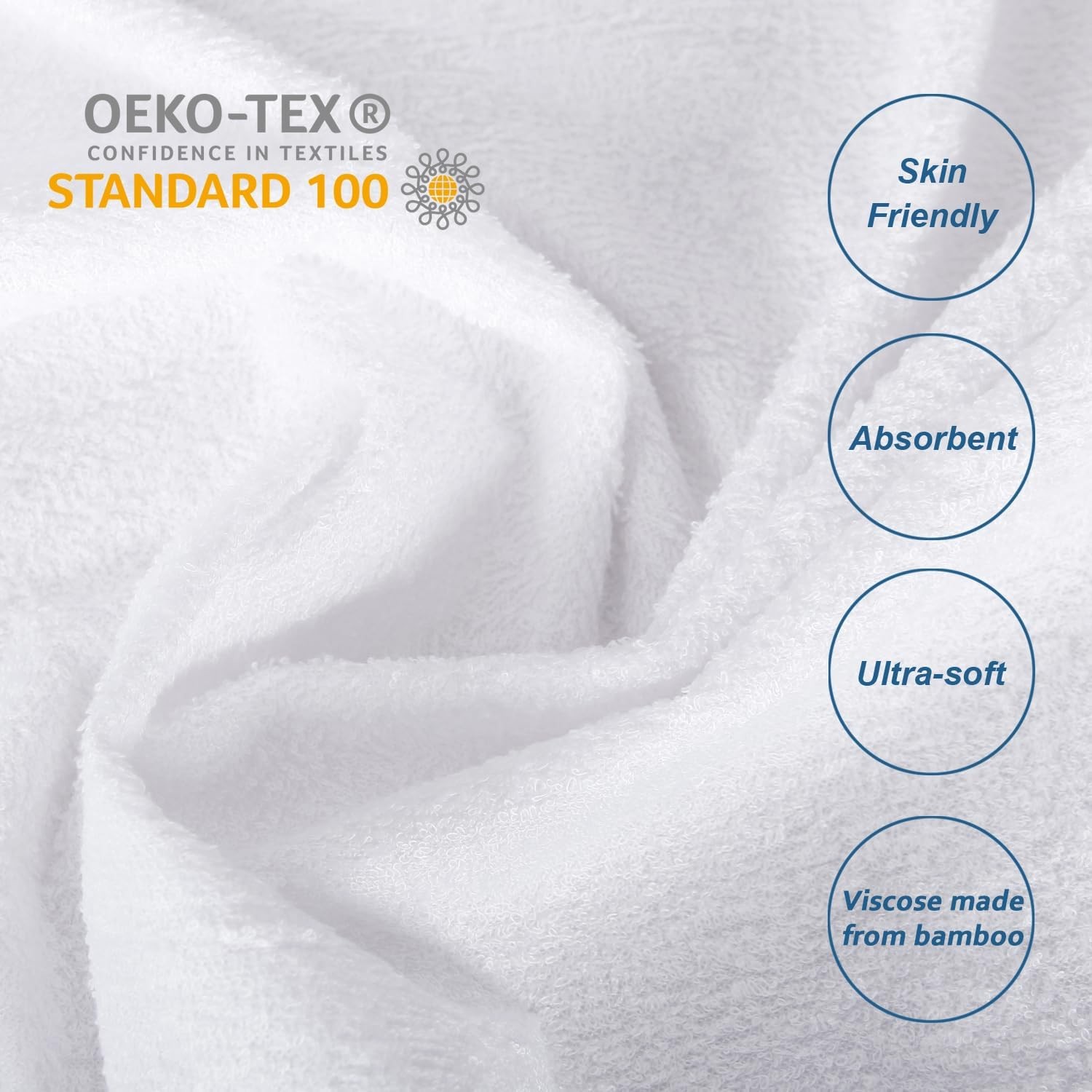 Split King Size Mattress Protector Waterproof,Smooth Top King, White