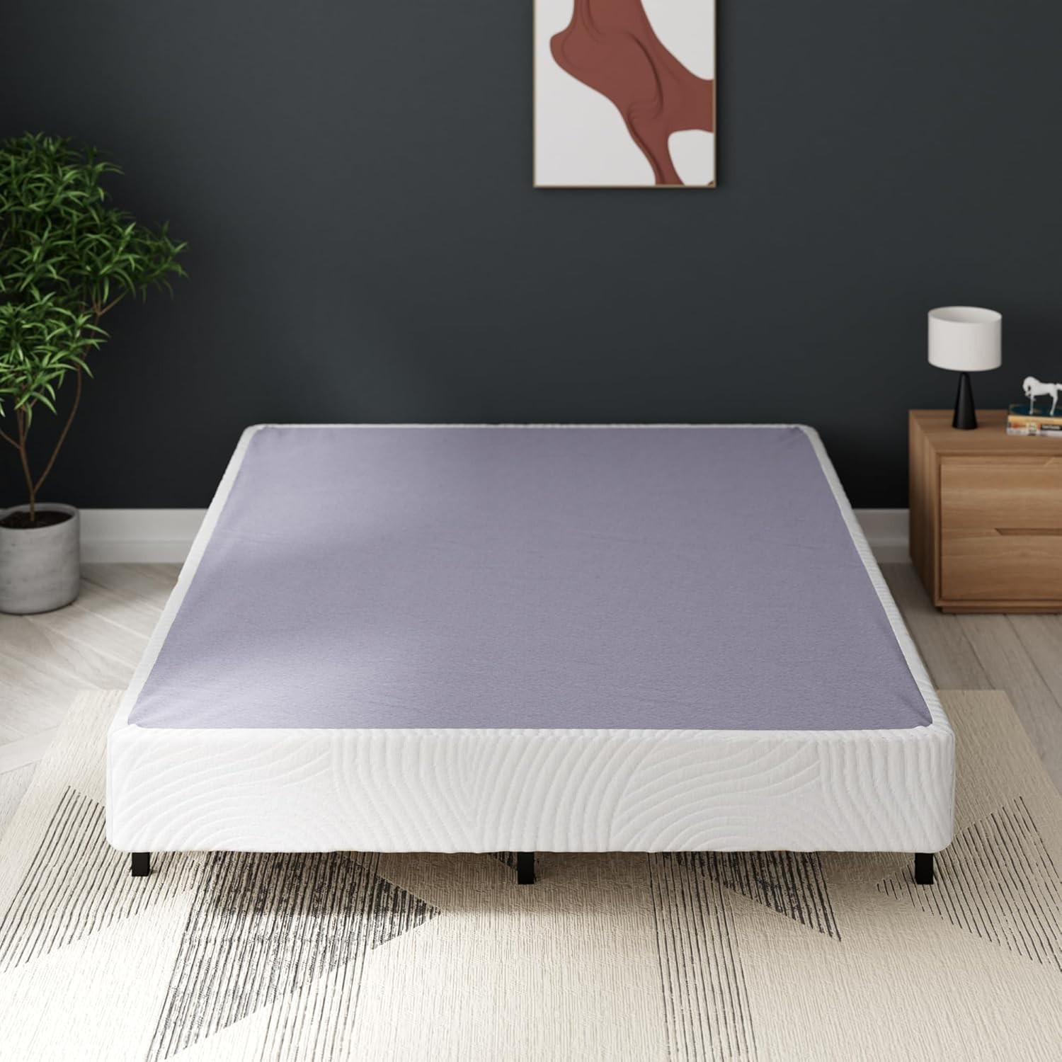 Edgar 8 Inch Bamboo Box Spring, Mattress Foundation, Sturdy Bamboo Structure,…