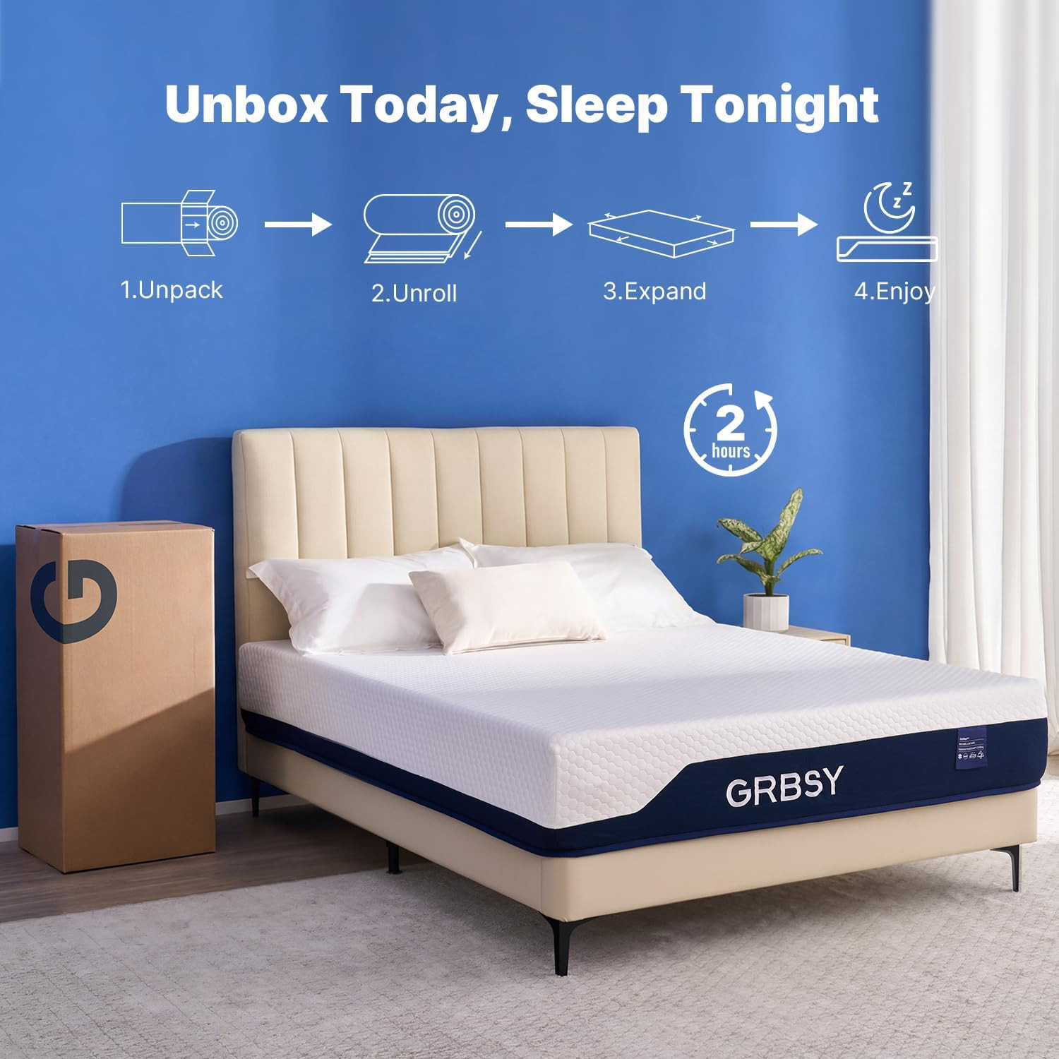 14″ California King Memory Foam Mattress, Dual Zone, Cooling Gel, Back Pain Reli