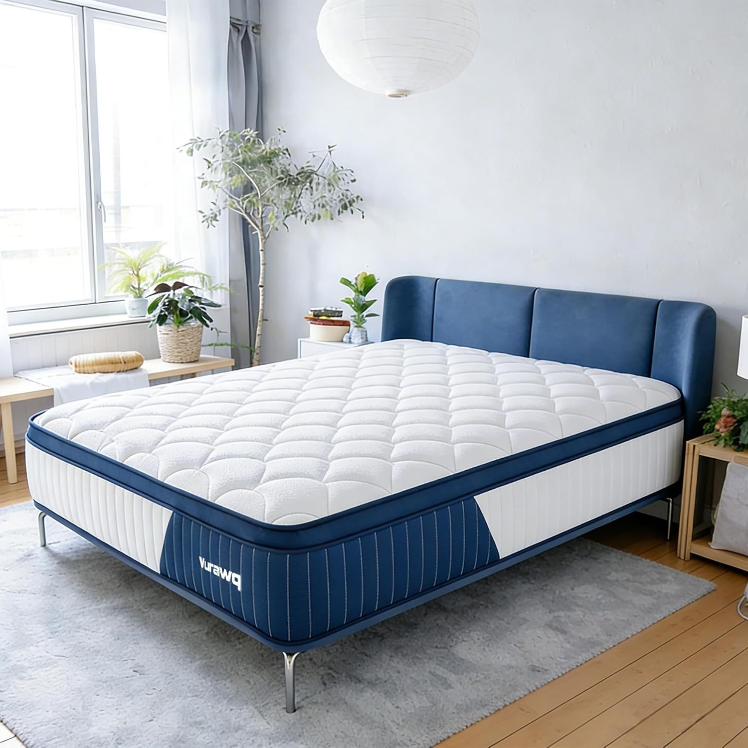 Queen Hybrid Mattress Foam Pocket Spring Gel Memory Foam Breathable Plush