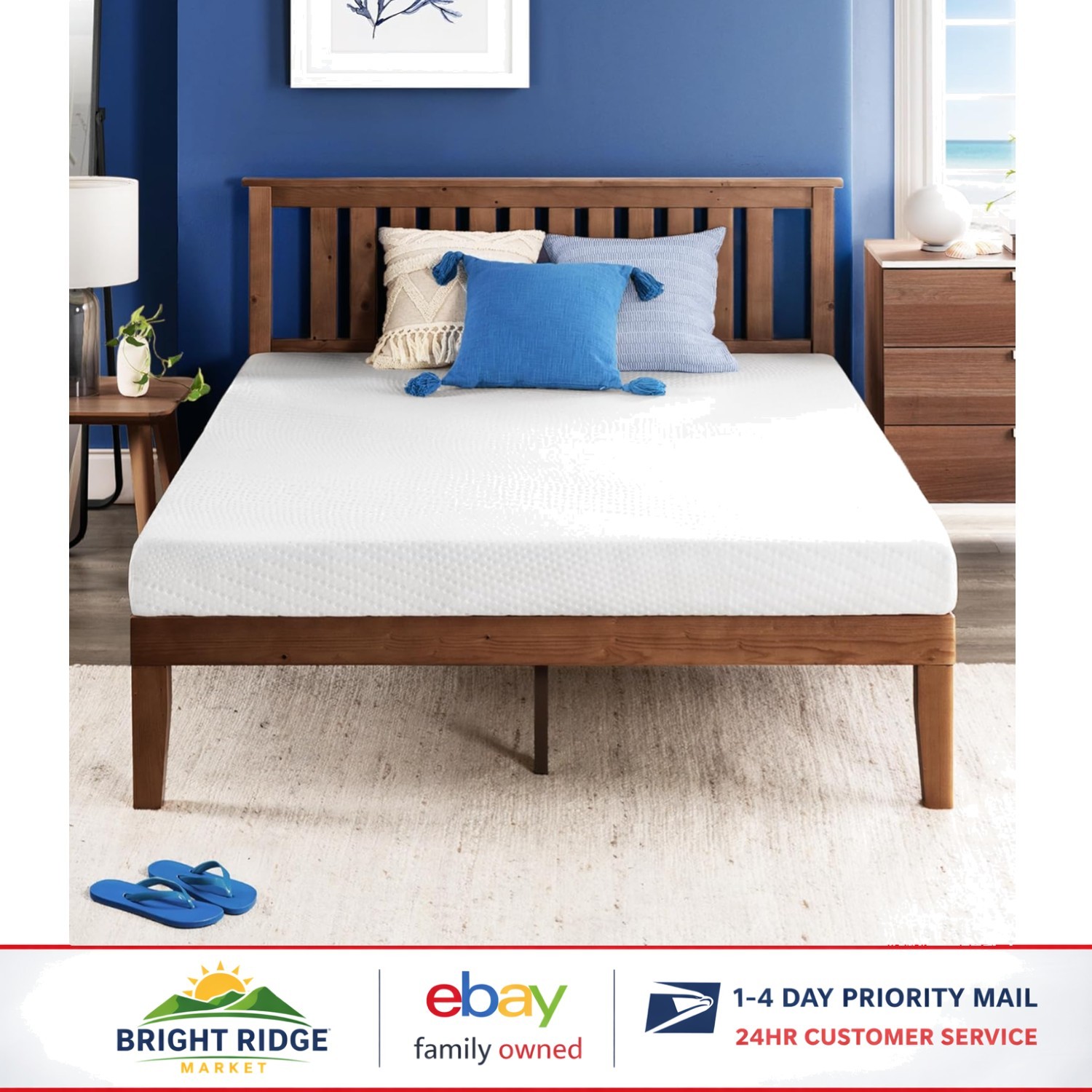 5-Inch Medium Firm Gel Memory Foam Mattress for Kids and Adults, Cooling Comfort