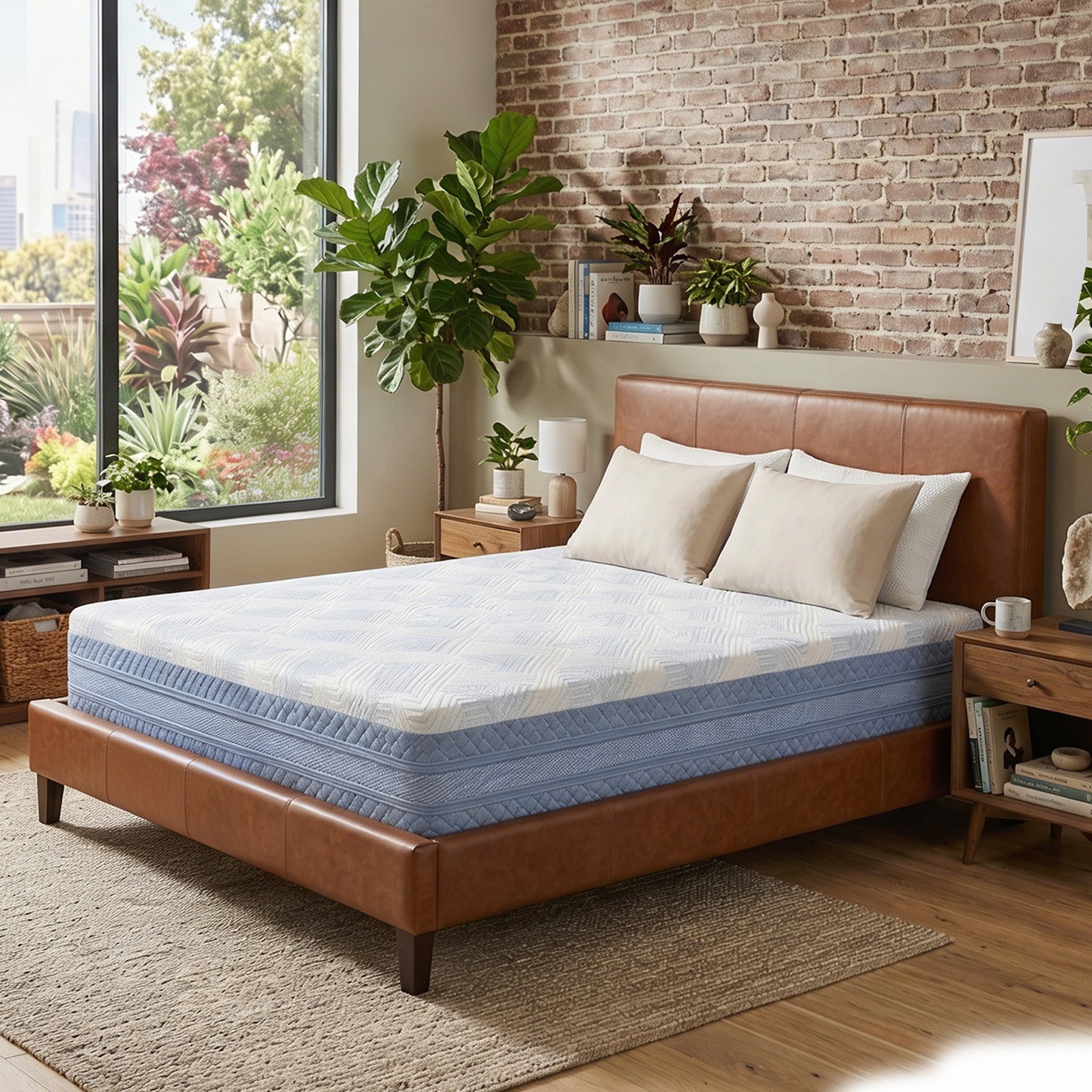 Queen Mattress 12 Inch High Density Soft Comfortable Memory Foam Bed Mattress