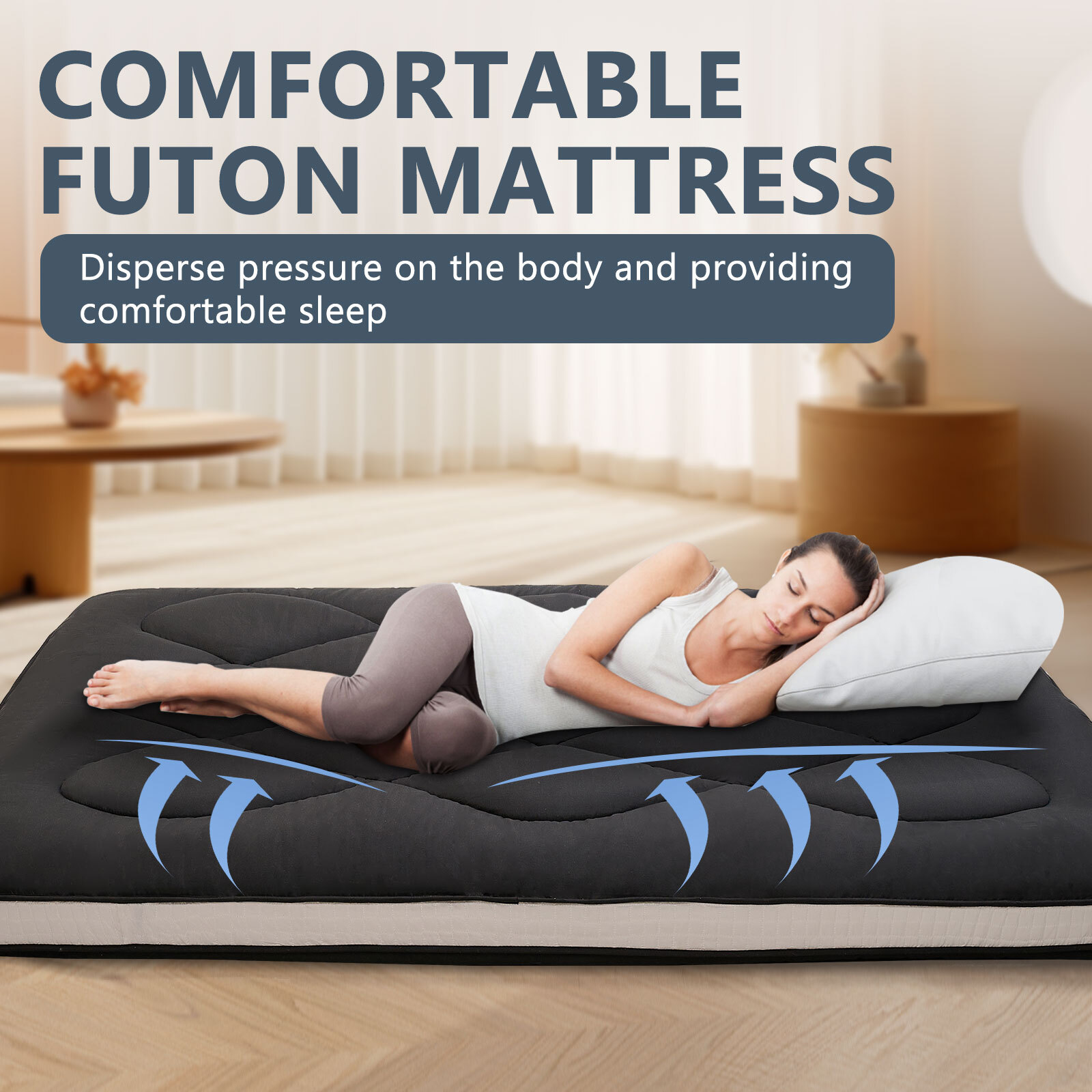 NAIZEA Japanese Futon Floor Mattress Floor Mattress Foldable Tatami For Sleeping