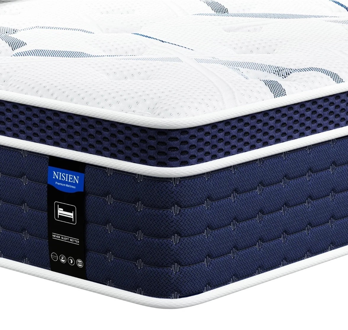 10″ Colchones FULL Size 10 Pulgadas Espuma Memory Foam Hybrid Mattress Modern