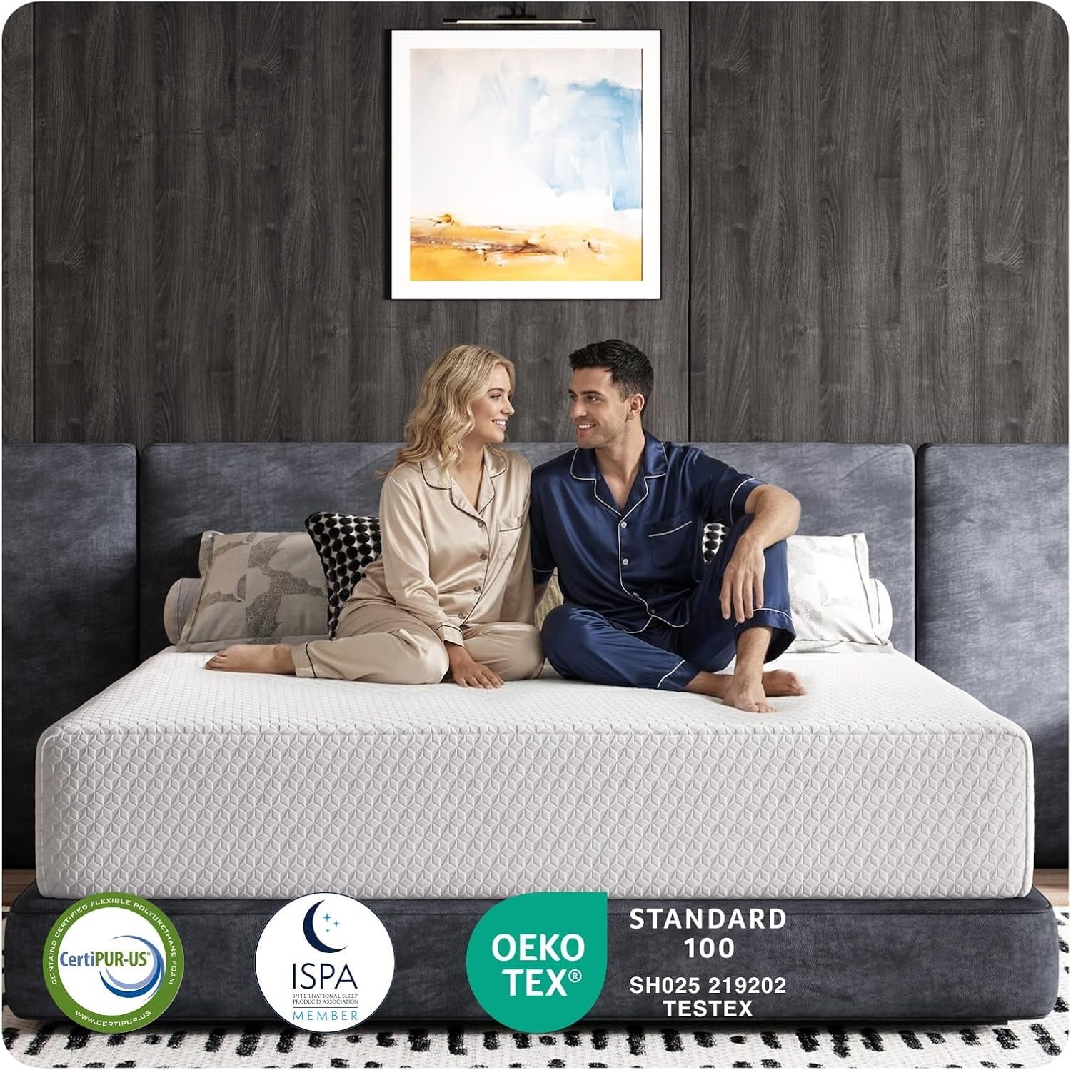 Memory Foam Twin Mattress 10 Inch – Medium Firm, Hypoallergenic & Fire Retardant