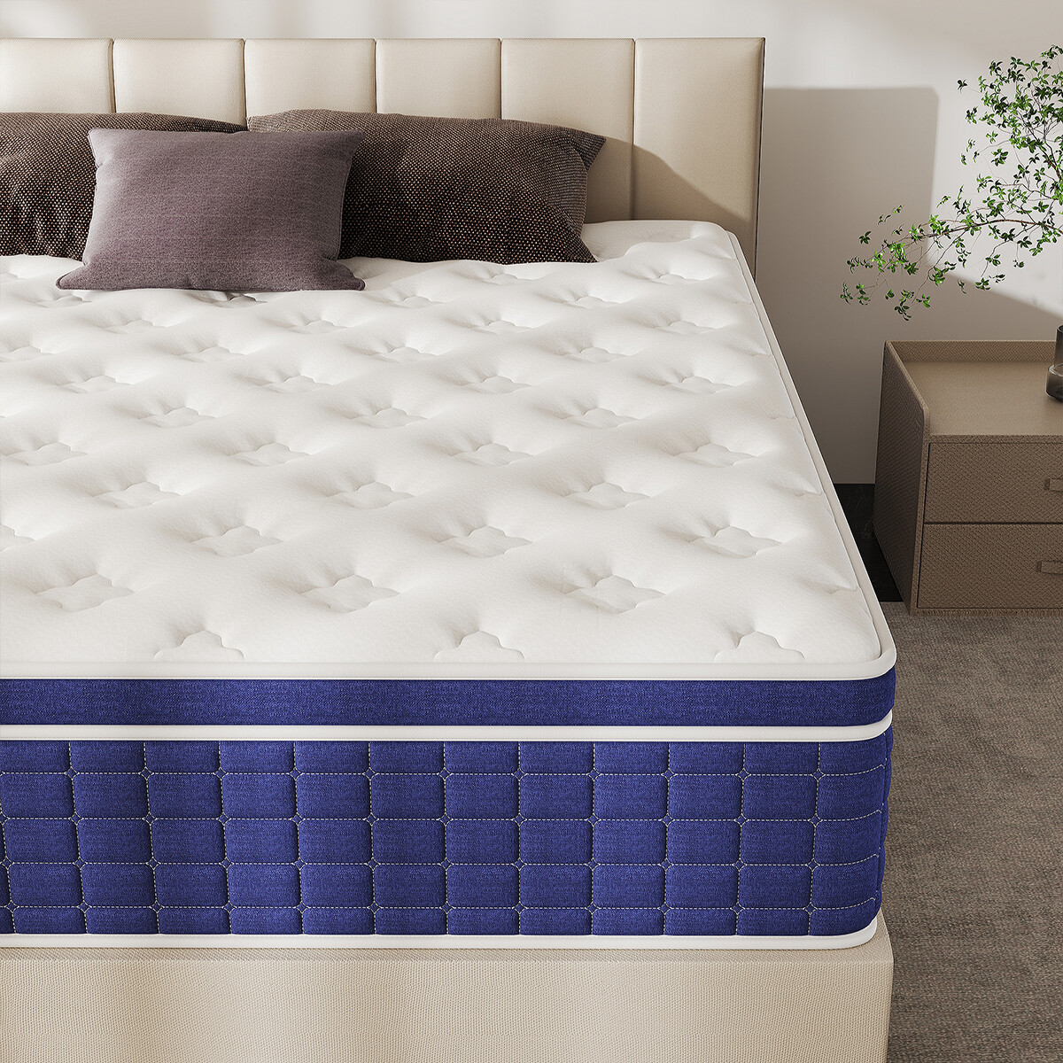 10″ 12″ 14″ Mattress in a Box Twin Full Queen King Size Memory Foam Spring Bed