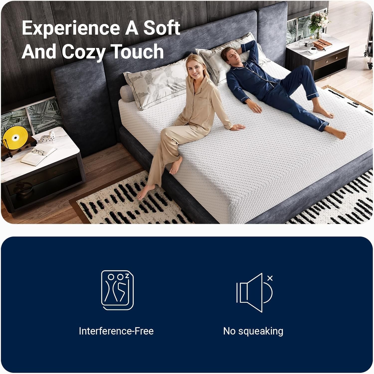 Memory Foam Twin Mattress 10 Inch – Medium Firm, Hypoallergenic & Fire Retardant