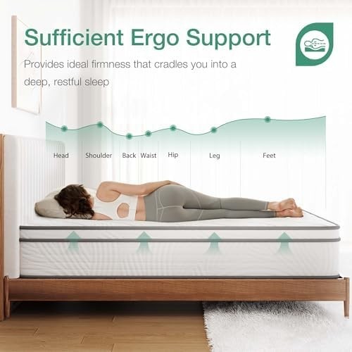 10″ Colchones TWIN Size De Espuma 10 Pulgadas Memory Foam Mattress Cooling Bed