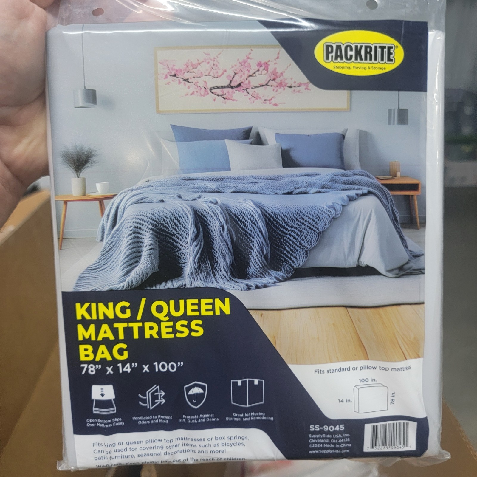 PACKRITE – King Queen Mattress Bed Bag Mattress Cover Plastic Drop 78 X 14 X 100