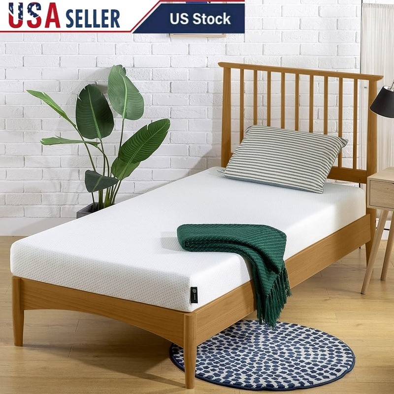 Memory Foam Mattress Medium Firm Narrow Twin Smooth Top 5 Inch 2 Layer Comfort