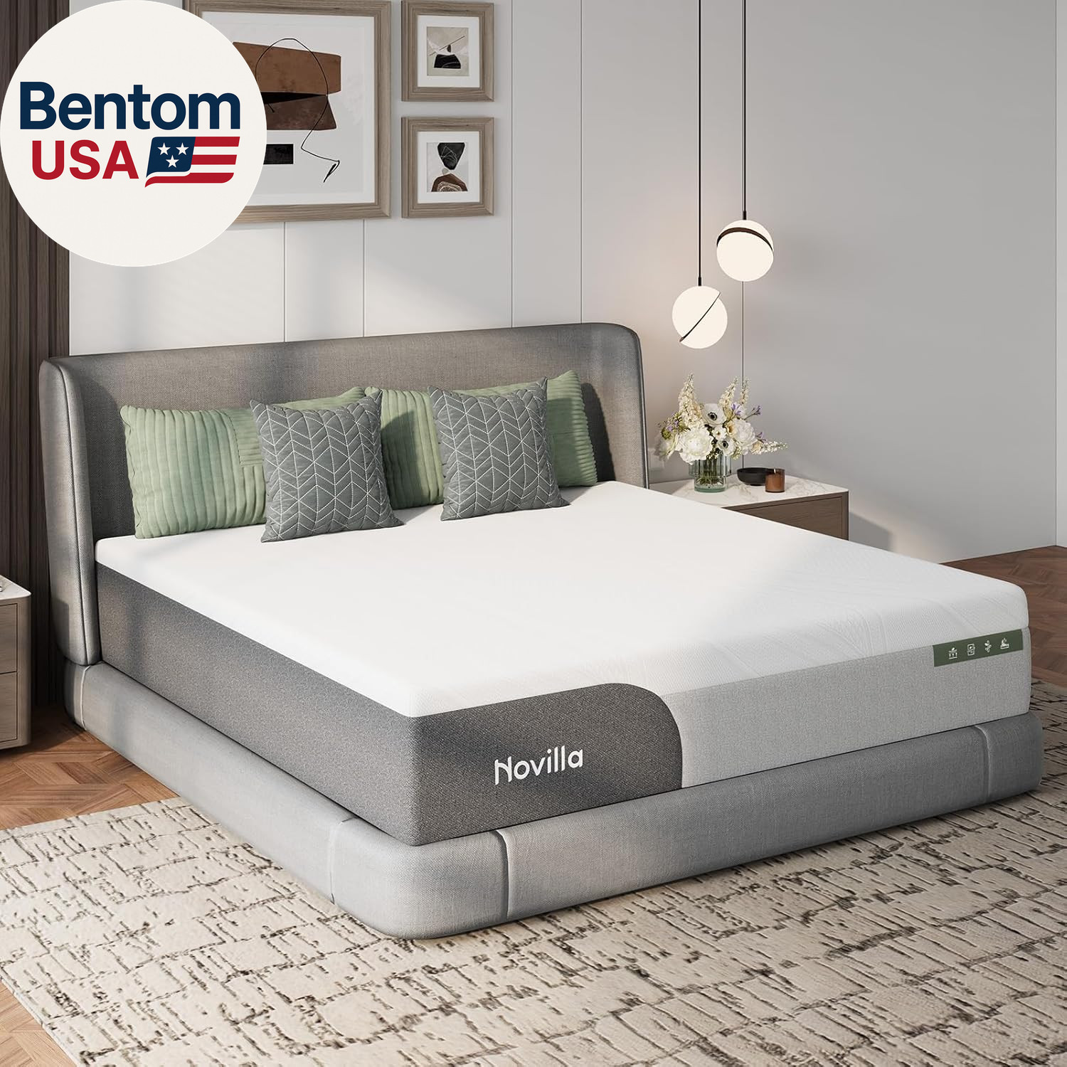 12 Inch Twin Mattress for Kids, Gel-Infused Bliss Cooling Memory Foam Mattress T